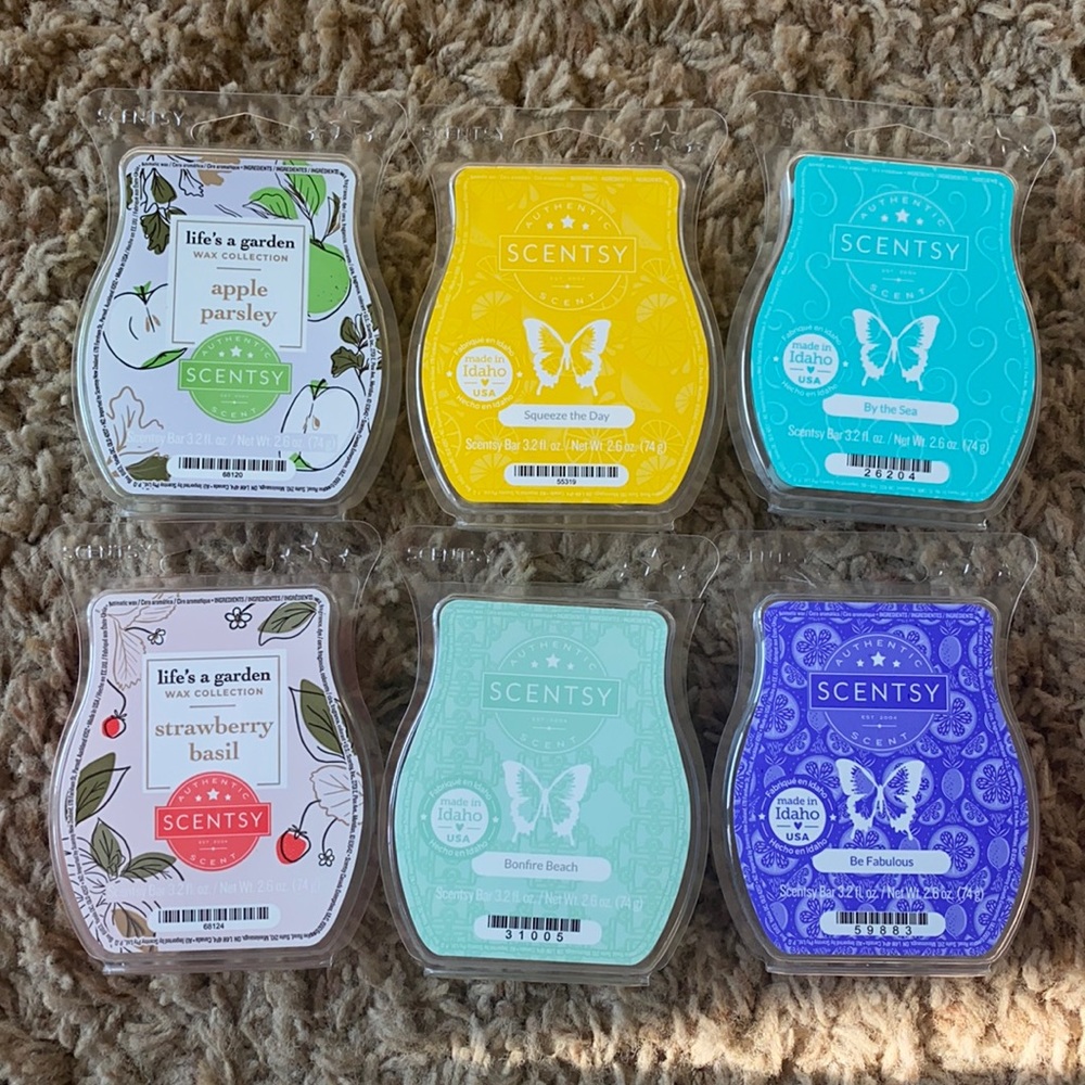 6 new scentsy wax packs